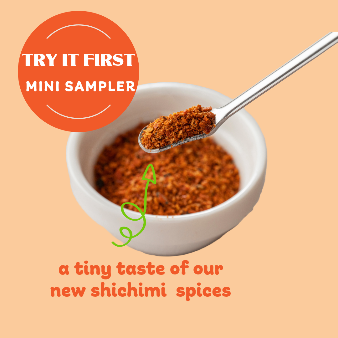 Mini Sample Set - Yuzu & Tangerine Shichimi & Sansho Shichimi with Black Sesame