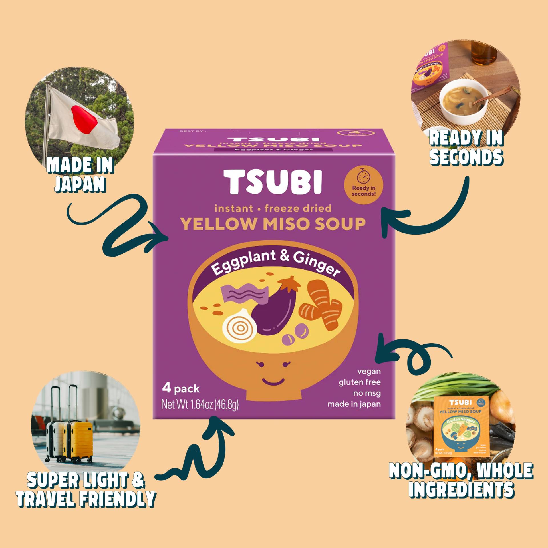 Eggplant Miso Soup | Ready in 5 Seconds | Made in Japan