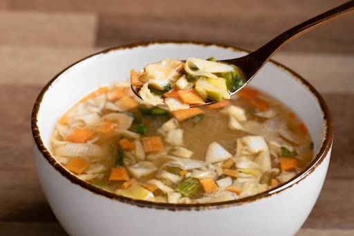 Spoonful of gluten-free instant soup